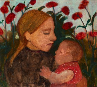 Moeder en kind, c.1904 door Paula Modersohn Becker